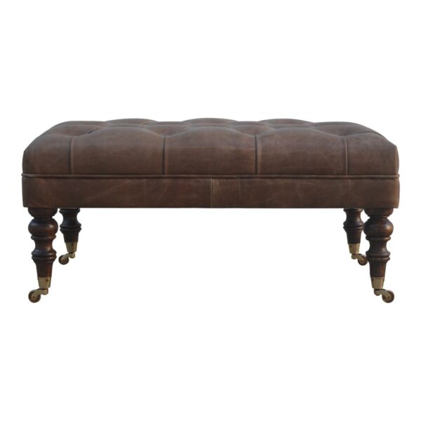 Buffalo - Leather Ottoman - Brown