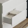 6 Drawer Double Dresser For Bedroom Living Room Hallway - White - Image 11