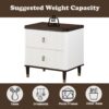 Carena - 5 Piece Bedroom Set (Eastern King Dresser Chest Mirror Nightstand) - Brown / Light Gray / White - Image 11
