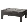 Chatham - Ottoman With Drawer Leather Storage Solution - Dark Coffee - Image 8