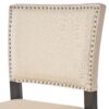 Barstools With Rivet Decoration (Set of 2), Wood Frame, Bar Chairs For Kitchen Island - Beige - Image 13