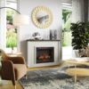 Washington - Fireplace With Mantel - Jasmine Whitewash / Barnwood - Image 5