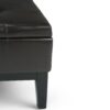 Dover - Square Coffee Table Storage Ottoman - Tanners Brown - Image 3