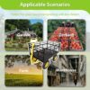 Steel Garden Cart, Heavy Duty 1400 Lbs Capacity, With Removable Mesh Sides To Convert Into Flatbed, Utility Metal Wagon With 2-In-1 Handle And 16 In Tires, Perfect For Garden, Farm, Yard - Black - Image 3