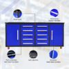 Storage Cabinets With Workbench (10 Drawers & 2 Cabinets) - Blue - Image 2