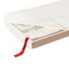 Roman - Queen Curved Headboard Upholstered Platform Bed - Ivory White - Image 7