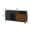 Destin- Ceramic Server - Walnut / Black - Image 6