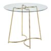 Cece - Contemporary / Glam Dinette Table - Gold / Clear - Image 3