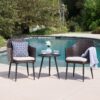 Kenneth - 3 Pieces Chat Set Outdoor Furniture - Brown Multi - Image 2