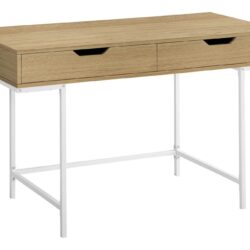 Computer Desk For Home Office, Laptop, Storage Drawers, Contemporary & Modern - Natural