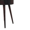 Nordic Circular Shaped Bedside Table - Walnut - Image 8