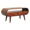 Circular TV Stand - Chestnut - Image 4