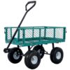 Steel Garden Cart With Mesh Removable Sides 3 Cu Ft 550 Lb Capacity Steel - Green - Image 3