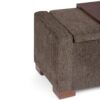 Bretton - Lift Top Storage Ottoman - Deep Umber Brown - Image 7