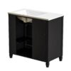 Modern Bathroom Vanity With Ceramic Sink, Freestanding, One Tip - Out Drawer, 3 Side Drawers, Adjustable Shelf - Beige - Image 13