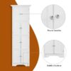 Tall Storage Cabinet With Doors And 4 Shelves For Living Room, Kitchen, Office, Bedroom, Bathroom, Modern - White - Image 8