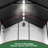 8 Ft. W X 12 Ft. D Plastic Storage Shed With Floor - Black / Gray - Image 6
