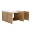 Original Wall Mounted Bathroom Vanity With Resin Sink And 3 Soft Closing Doors Plywood - Oak - Image 11