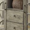 Velika - Weathered Console Table With 1 Open Compartment Storage - Gray - Image 4