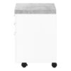 File Cabinet, Rolling Mobile, Storage Drawers, Printer Stand, Office, Cement Contemporary & Modern - White - Image 3