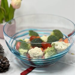 Swirl Acrylic Serving Bowls Unbreakable Large Plastic Bowls For Soup Salad And Snacks Bpa Free - Blue