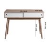 Rustic Entryway Console Table With Sliding White Doors And Wood Legs - Natural - Image 3