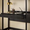 Transitional Reeded Desk With Hutch And Drawers Plus Tech Management - Black - Image 8