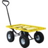 Heavy Duty Steel Garden Cart With Mesh Sides 550 Lb Capacity - Yellow - Image 9