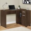 Computer Desk, Home Office, Corner, Storage Drawers, L Shape, Laptop, Contemporary & Modern - Walnut - Image 3