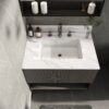 Elegant Bathroom Vanity Top With Undermount Sink - White Sintered Stone - Image 2
