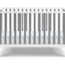 Deux - Remi 3 In 1 Convertible Island Crib - White / Gray
