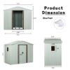 88.98" Outdoor Metal Storage Shed With Window - White - Image 9