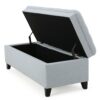 Juliana - Storage Ottoman With Fabric Upholstery - Light Blue - Image 7