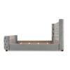 Brooklyn - King Tufted Panel Bed Headboard And Footboard Set - Opal Gray - Image 2