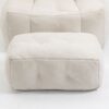 Fluffy Bean Bag Chair, Comfortable Bean Bag For Adults And Children, Super Soft Lazy Sofa Chair With Memory Foam And Ottoman, Indoor Modern Focus Bean Bag Chair For Living Room, Bedroom, Apartment - White - Image 21