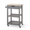 Tattnall - Kitchen Cart With Wheels - Gray - Image 4