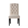 Harriet - Tufted Dining Chairs Upholstered With Solid Wood Frame (Set of 2) - Ivory - Image 7