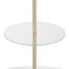 Chloe - Contemporary Shelf Floor Lamp - Clear / White - Image 3