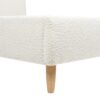 Roman - Queen Curved Headboard Upholstered Platform Bed - Ivory White - Image 5