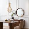 4 Light Chandelier, Hanging Light Fixture With Adjustable Chain For Kitchen, Bulb Not Included - Gold - Image 5