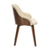 Bacci - Mid-Century Modern Dining / Chair - Walnut / Cream - Image 3