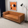 Angelina - Leather Sofa - Brown - Image 4