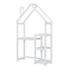 House-Shaped Wooden Writing Desk, Kids Study Table, Bookshelf & Toy Storage - White - Image 14