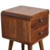 Mini Curved Nightstand - Beige Brown - Image 6