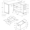 Computer Desk, Home Office, Corner, Left, Right Set - Up, Storage Drawers, L Shape, Laptop, Contemporary & Modern - White - Image 5