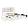 Anda - Queen Patented 2 Drawers Upholstered Storage Bed - Ivory Boucle - Image 2