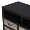 Retro Distressed Wooden TV Stand For TVs Up To 65", Entertainment Center Media Console With 6 Drawers And 3 Shelves For Living Room - Black - Image 13
