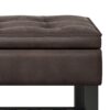 Cosmopolitan - Storage Ottoman Bench With Open Bottom - Distressed Brown - Image 7