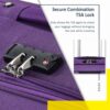 Softside Luggage Expandable 3 Piece Set Suitcase Upright Spinner Softshell Lightweight Luggage Travel Set - Purple - Image 10