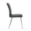 Modern Dining Chair (Set of 4) With Cloth Upholstery And Electroplated Metal Legs - Charcoal Gray - Image 8